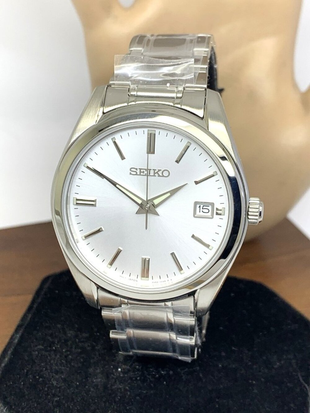 Seiko Men's Watch SUR307 Essentials Quartz Silver Dial Date Stainless Steel 40mm